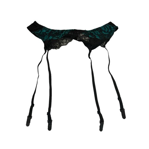 Fishnet Stockings With Attached Lace Garter Belt (20656)