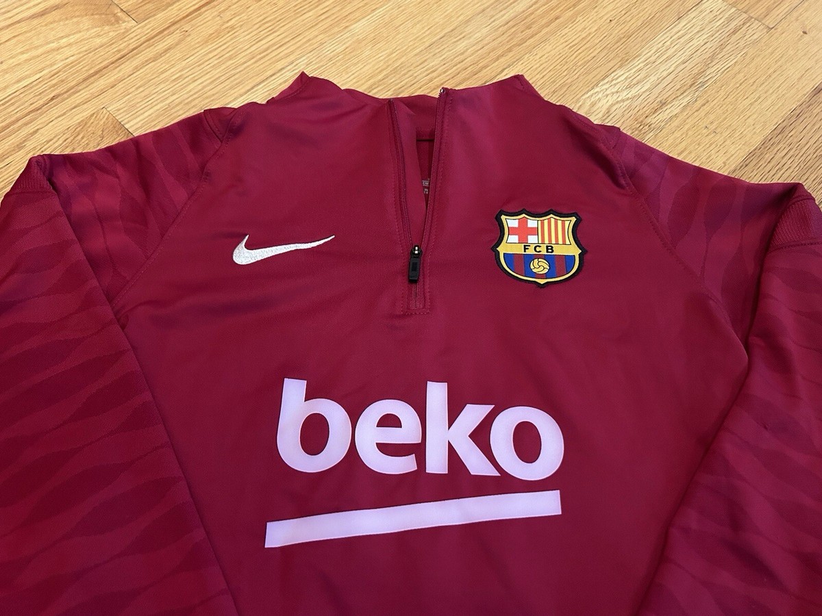 Nike Dri-Fit FC Barcelona BEKO Red Long Sleeve Soccer Top