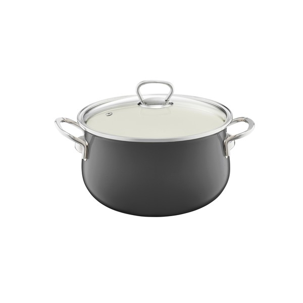 Topf Mit Deckel Kochtopf GemüSetopf Suppentopf Universaltopf 16 Cm Dunkelgrau-image
