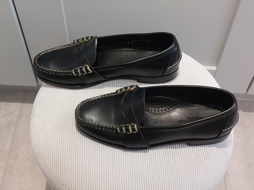 Ralph Lauren Black Leather Edric Leather Penny Loafer UK 7.5 US 8E NEW With Tags - Picture 7 of 14