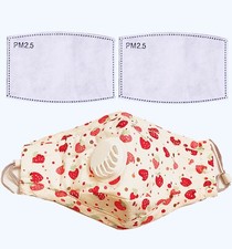 Kids Face Mask For Girls With Valve And 2 Filters