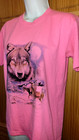 Vtg JERZEES Wolf American Indian Youth Pink Tee T-Shirt 18/20 XL Unisex — photo 3