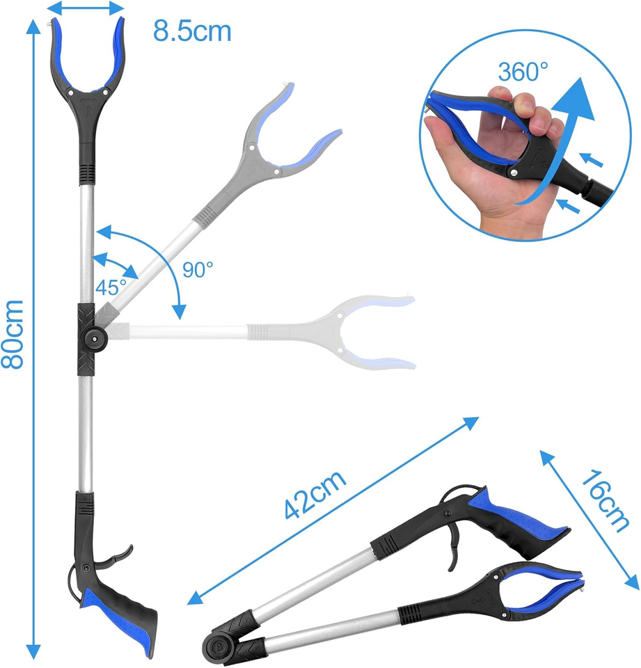 Pinze Telescopiche Per Pulizia Scarichi - 90 Cm E 160 Cm - Artiglio A 4 Punte - Per Spazi Stretti - Foto 6
