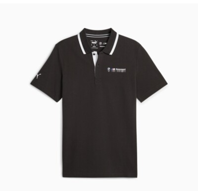 Puma BMW M Motorsport Polo Golf Shirt Black New W/Tags Men s L