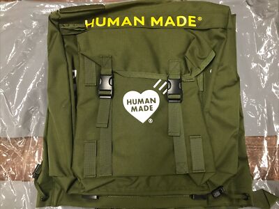 Human Made Dry Alls Gears Of Futuristic Olive Dab Green Backpack