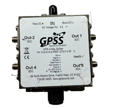SJ4(インターフェース) GPS Source 4-Way Splitter w/ Tiny Ports, S14-E-PMS-1275/3.3-SF | eBay