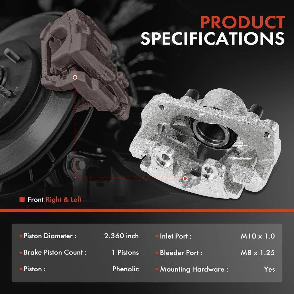 2x Pinza de freno delantera con soporte para Jaguar S-Type XF XJ8 XK Vanden Plas Foto 2 de 4