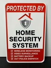 Home Security Sign 12  X 18  .040 Gauge Aluminum NEW Full Color 