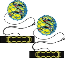 2 Pcs Kick Throw Trainer Adjustable Waist Belt Soccer Return Trainer Net for Kid