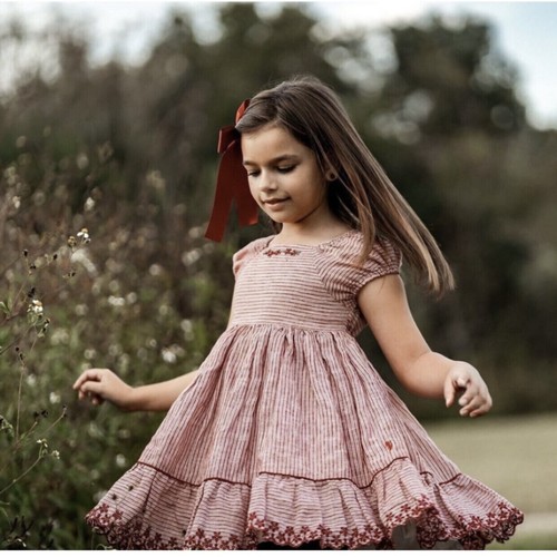 NWT Well Dressed Wolf Poinsettia Linen Dress Size 4T - Picture 12 of 13