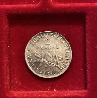 2 franc Semeuse 1916 Argent 835‰ Silver Plata
