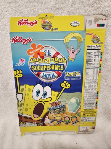 2005 Spongebob Squarepants Movie Nickelodeon Kellogg's Cereal Box