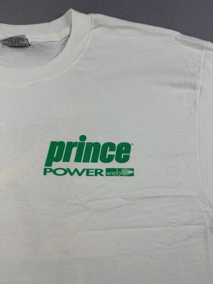 Camisa Tenis Prince Vintage Talla Extra Grande Gráfica Retro Camiseta Hecha en EE. UU. Años 90 Foto 2 de 4