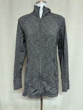 ATHLETA Gray Heather Full Zip Athletic Long J...