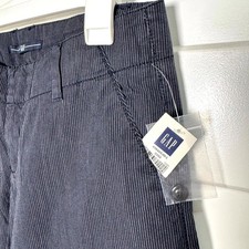 Gap Womens 2 Navy Pinstripe Pants Straight Leg Dress Trousers Work Office Nwt