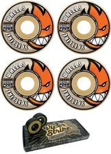 Spitfire Wheels Formula Four Radial Full Skateboard Wheels - 60mm 99a + bearings