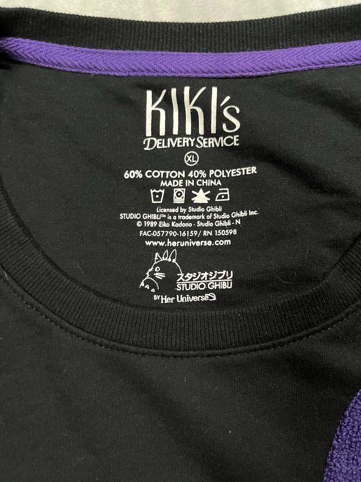 Kikis Delivery Service Studio Ghibli Anime Sweatshirt XL Cat Pocket Her Universe - Image 4 of 4