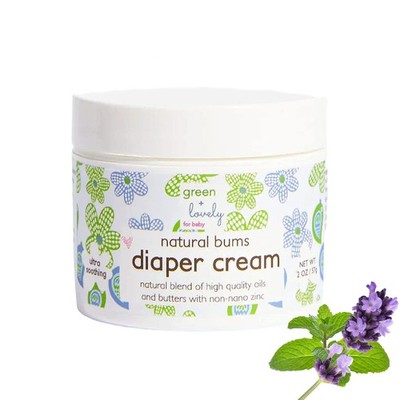 Natural Bums Diaper Rash Cream   Organic Shea & Coconut, Lavender Chamomile