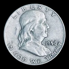 1958-D Franklin Silver Half Dollar