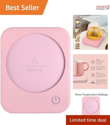 Coffee Mug Warmer Plate Electric with 3 Temp Settings Auto Shut-Off Office Home