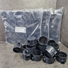 100 Stück unterputz Schalterdose Gerätedose schwarz flach 60 / 41 mm UP HUP