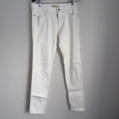ZARA Z1975 Womens 8 White Mid-Rise Full Length Ankle Stretch Skinny Jeans XX18