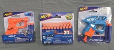 NERF N-Strike Elite JOLT NANOFIRE Orange Teal 30 Distance Alcance Soft Darts