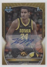 2022-23 Bowman U Chrome Prospect Gold Refractor 46/50 Kris Murray #71 Auto 17u0