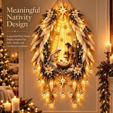 Angel Blessing Wall Light Starglow Cascading Christmas Glowing Stars Angel Light — image 9