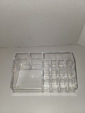 Acrylic Makeup Organizer Stand Display Case Clear Multiple Compartments