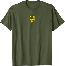 Ukraine Zelensky Trident Military Emblem Olive Green Sweatshirt T-shirt