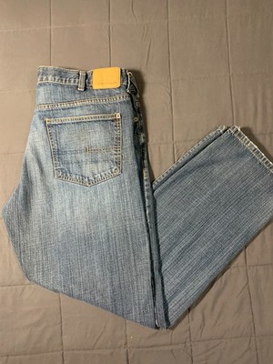 Calvin Klein Jeans Mens 36x30 Blue Medium Wash Easy Fit Relaxed Straight Denim