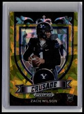 2021 Panini Prizm Draft Picks Collegiate #168 Zach Wilson Gold Ice