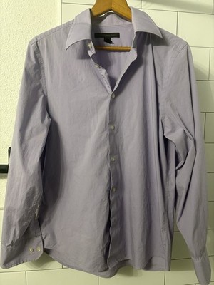 Express Design Studio Men's Cotton Dress Shirt M 15.5 34/35 Classic Purple