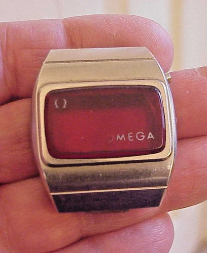 Vintage TC-3 OMEGA Stainless Steel Digital LED WATCH Case Only  ST  196.0045