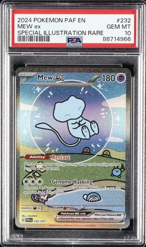 2024 POKEMON PAF EN-PALDEAN FATES SPECIAL ILLUSTRATION RARE #232 MEW EX PSA 10