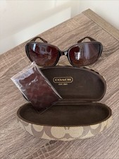 Coach S3011 Brown Sunglasses Womens Designer Frames w Case EUC