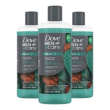 Dove Men Care - Relax Eucalyptus  Cedar Oil Body Wash 18 oz - 3 Pack