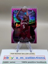 MALIK RENEAU 2023 Bowman Chrome U 1st Bowman PINK Refractor ROOKIE Card #82