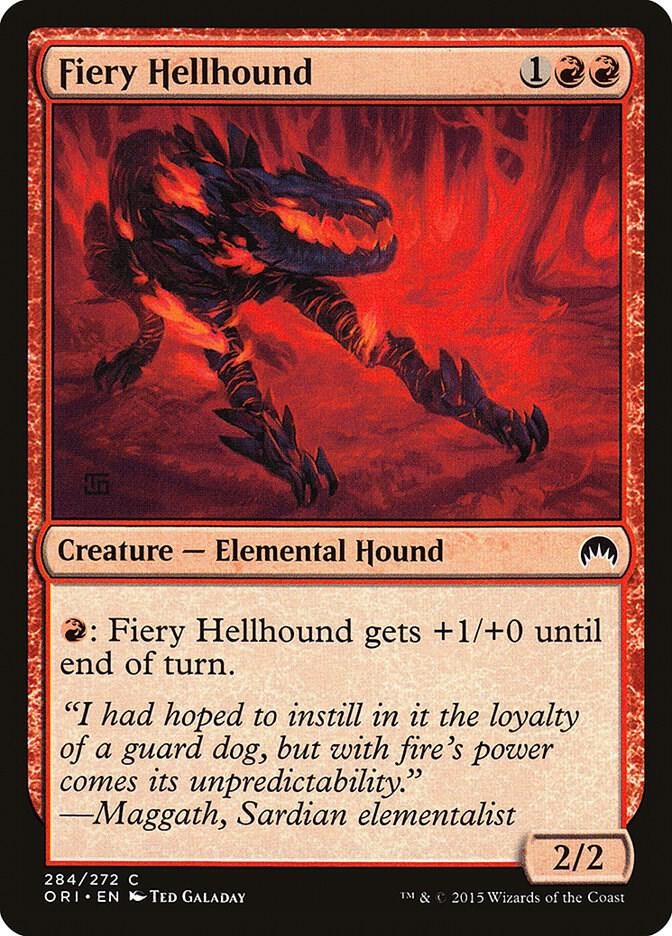 Fiery Hellhound 284 Common Magic Origins Magic: The Gathering Lightly Played
