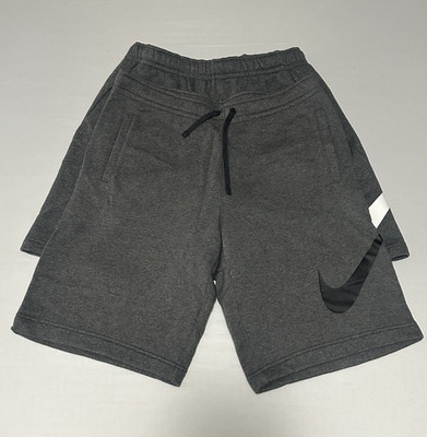 Nike Men s Lot of 2 Athletic Shorts Fleece Drawstring Elastic Waist Size L Gray