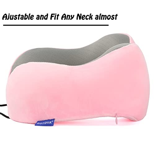 Soft Pink Memory Foam Travel Neck Pillow for Comfortable Sleep Soft Pink Memory Foam Travel Neck Pillow for Comfortable Sleep