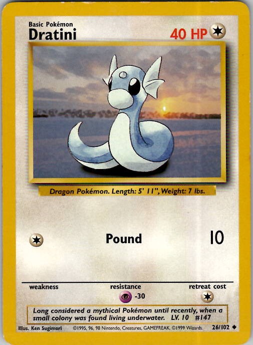 Dratini Base Set 026/102 Normal LP/NM
