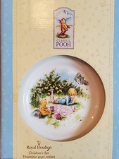 Royal Doulton Classic Pooh 3-Piece Children's Porcelain Set Bowl Cup Plate NRFB