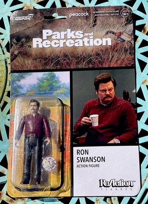 Super 7 ReAction Figures Parks And Recreation Ron Swanson 3.75'' Figure New