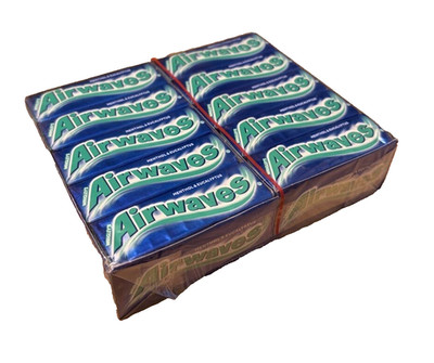 Airwaves Kaugummi 30 x 14g Menthol & Eucalyptus, 90 Packungen