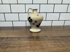 WILLIAMSBURG POTTERY Small Gray Jug with Blue Flowers Handle 4? X 2.5? Shelf