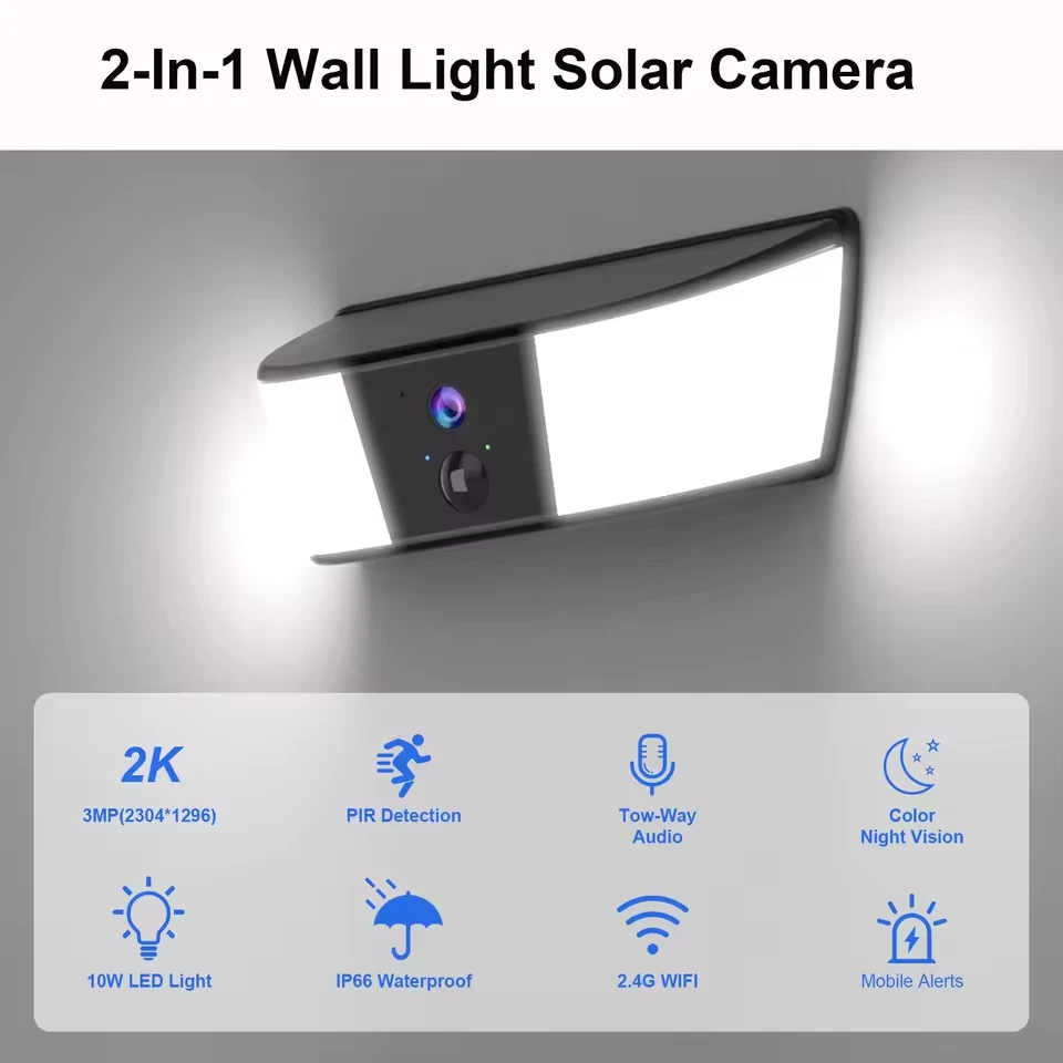 ANRAN 3MP Waterproof Two-Way Audio PIR 355° Solar WiFi Surveillance Camera - Image 4 of 4