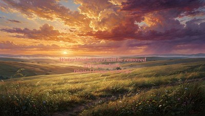 Digitales Bild Bild Tapete Hintergrund Desktop AI Art schöner Sonnenaufgang 055
