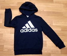 Adidas Hoodie Kapuzenpullover Sweatshirt Schwarz 7/8 Jahre Gr. 128  Top Zustand